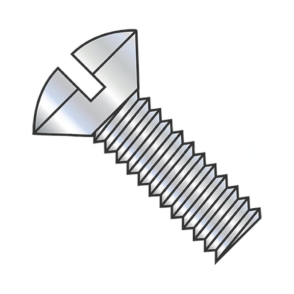 Usa Industrials #8-32 x 2 in Slotted Oval Machine Screw, Zinc Plated Steel BULK-SCRW-1302 - main